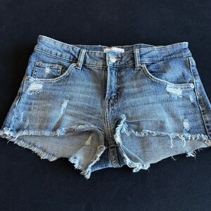 Zara Distressed Denim Shorts